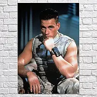 Плакат "Жан Клод Ван-Дамм в фильме Универсальный солдат, Universal Soldier (1992)", 60×41см