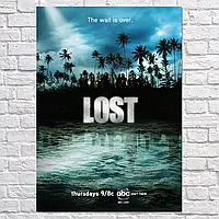 Плакат "Лост, Остаться в живых, сезон 4, The Lost", 60×43см