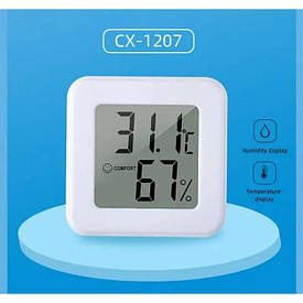 Цифровий термометр гігрометр 1207 (від -50 до + 70 °C, від 0 до 99%) + батарейка термогігрометр