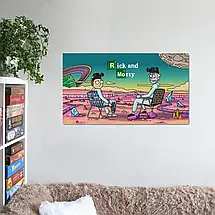 Плакат "Рік та Морті, Пуститися берега, Rick and Morty, Breaking Bad", 34×60см, фото 2