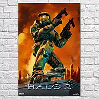 Плакат "Хэйло 2, Мастер Чиф, Halo 2", 60×40см