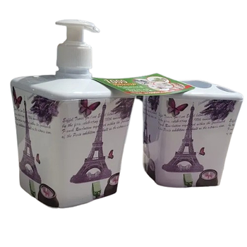 Набір для ванної кімнати 2в1 2 предмети з малюнком Париж 392 ELIF