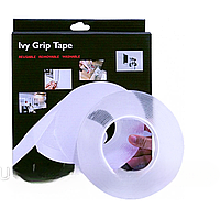 Многоразовая сверхсильная клейкая лента Ivy Grip Tape 1 м Прозрачная