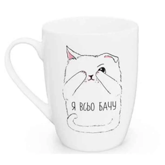 Чашка для капучіно Я всьо бачу 360мл (подарункова уп) 1753 Кварта, фото 1