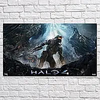 Плакат "Хэйло 4, Мастер Чиф, Halo 4", 34×60см