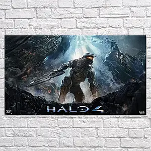 Плакат "Хейло 4, Майстер Чіф, Halo 4", 34×60см