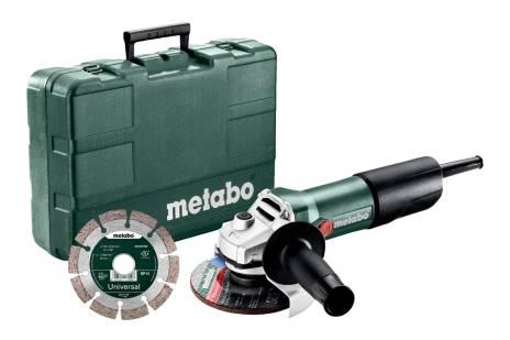 Кутова шліфувальна машина Metabo W 850-125 SET, з алмазним відрізним диском, кейс (603608510)