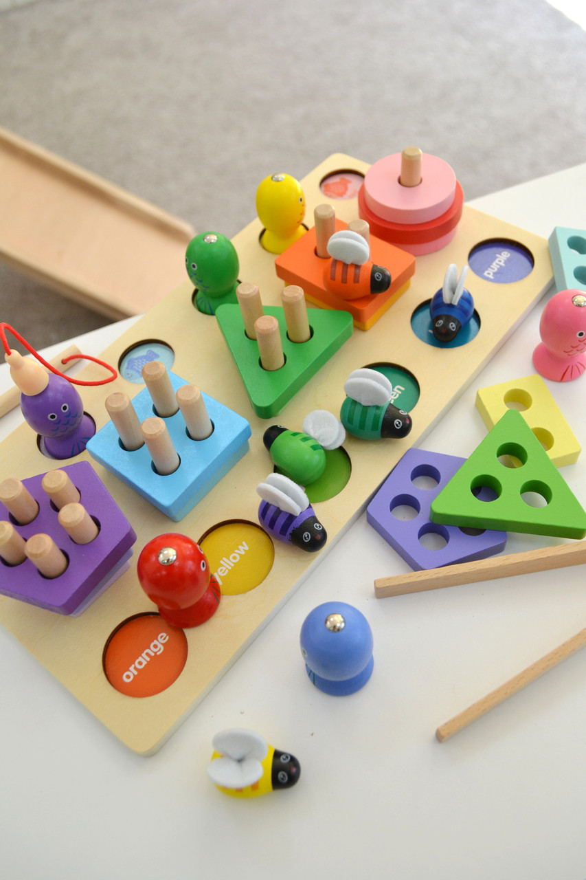 Дерев'яний багатофункціональний сортер 60898, фото 1