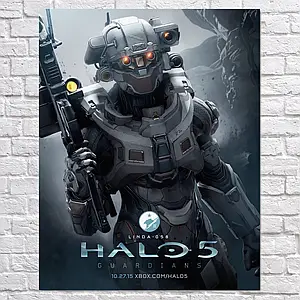 Плакат "Хейло 5, Linda-058, Halo 5: Guardians", 60×47см