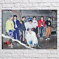 Картина на холсте "Stray Kids, SKZ", 43×60см