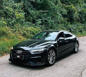 Спліттер Audi A7 C8 S-line / S7 C8 тюнінг елерон губа переднього бампера (V2)