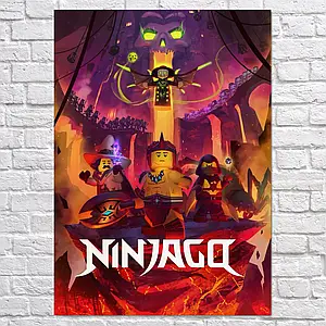Плакат "Ніндзяго, Лего, Ninjago", 60×43см
