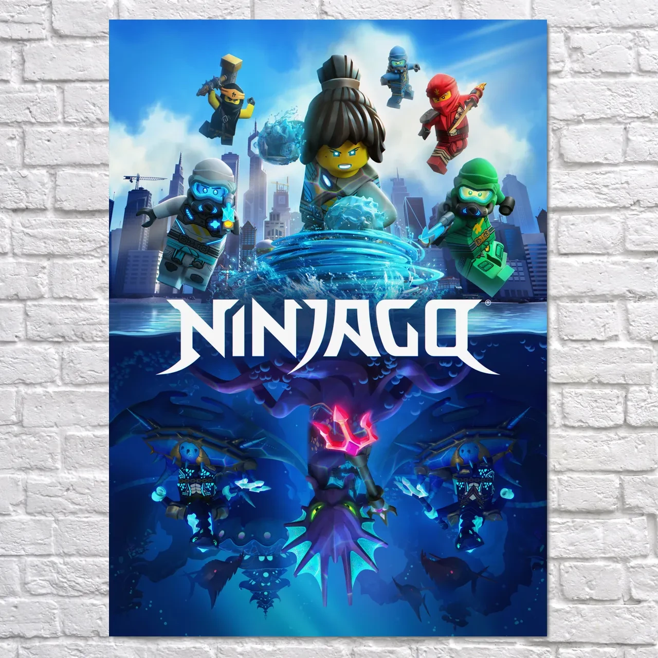 Плакат "Ніндзяго, Лего, Ninjago", 60×43см