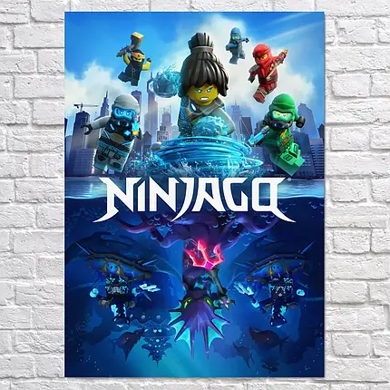 Плакат "Ніндзяго, Лего, Ninjago", 60×43см, фото 2