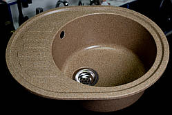 Мийка кухонна гранітна Terra Каріна 620х500 (пісочна)