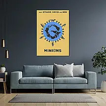 Плакат "Посіпаки, мінімалістичний, Minions", 60×42см, фото 3