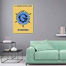 Плакат "Посіпаки, мінімалістичний, Minions", 60×42см, фото 2