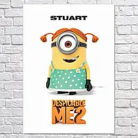 Плакат "Миньон Стюарт, Гадкий Я 2, Despicable Me 2 (2013)", 60×43см