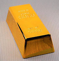 Сувенір "Золотий слиток" у натуральну величину (відбиток на 1000 гм) арт. 04023