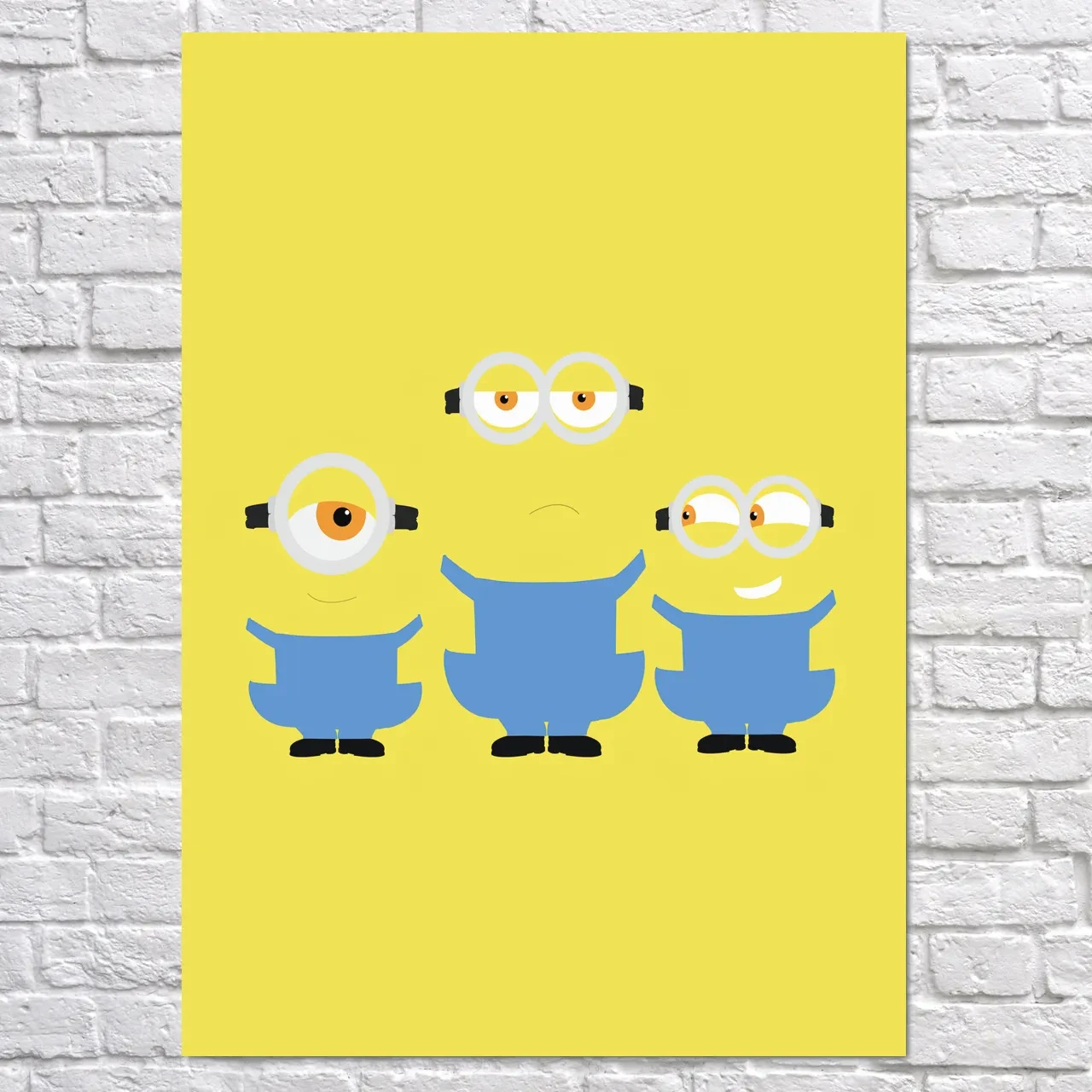 Плакат "Посіпаки, мінімалістичний, Minions", 60×43см