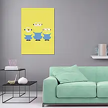 Плакат "Посіпаки, мінімалістичний, Minions", 60×43см, фото 2