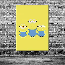 Плакат "Посіпаки, мінімалістичний, Minions", 60×43см, фото 3