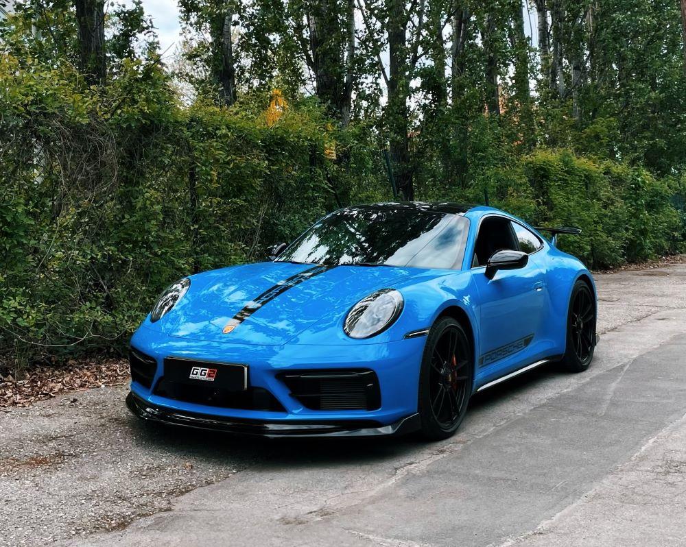 Сплітер Porsche 911 992 Carrera Aero (2019+) тюнінг обвіс губа спідниця елерон (V2)