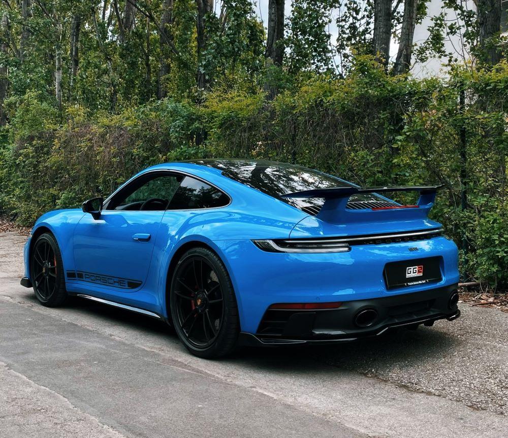 Дифузор Porsche 911 992 Carrera Aero (2019+) тюнінг обвіс спідниця елерон (V2)