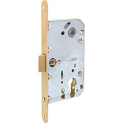 Замок врізний для міжкімнатних дверей AGB Mediana Evolution PZ B01103.50.03 латунь