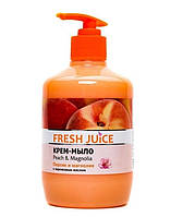 Рідке крем-мило Fresh Juice з гліцерином персик та магнолія 460 мл