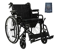 Инвалидная коляска с санитарным оснащением ширина сиденья 46 см мах нагрузка 120 кг Karadeniz Medikal G120