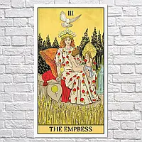 Плакат "Императрица, карта Таро, The Empress, Tarot", 109×60см