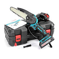 Аккумуляторные пилы для дачи Makita (шина 15 см) 24V/ 5AH, Мини электрическая цепная пила, IOL