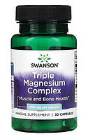 Комплекс магнію Swanson Triple Magnesium Complex 400 мг 30 капсул