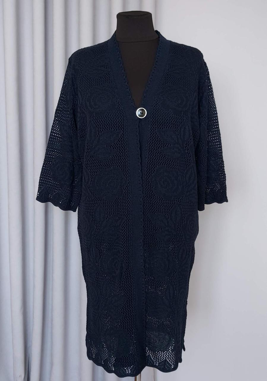 Жіночий довгий кардиган накидка «Троянда», фото 1