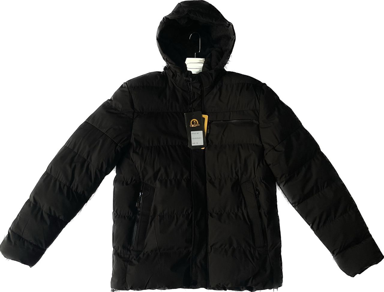 Чоловіча зимова куртка чорна НОРМА (р-ри: 48-56) A07-1 вир-во Китай