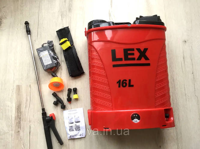 Опрыскиватель садовый ручной LEX (16л/ 12В / 15Ач), Мощный ...