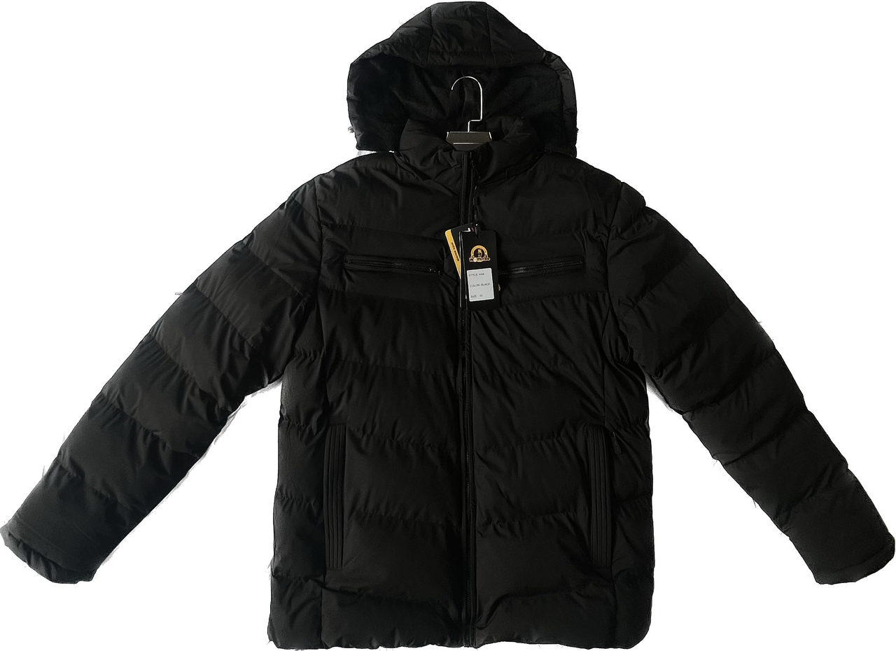 Чоловіча зимова куртка чорна НОРМА (р-ри: 48-56) A04-1 вир-во Китай