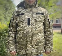Куртка пікселів ВСУ зимова на флісі Бушлат зимовий піксель ВСУ на флісі с 44 по 54