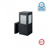 Настенный уличный фасадный светильник под сменные лампы цвет Черный 1 лампа E27 max 60W Ват Horoz Electric