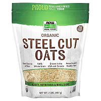 Органический резаный овес NOW Foods, Real Food "Steel Cut Oats" (907 г)