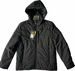 Чоловіча демісезонна куртка чорна НОРМА (р-ри: 48-56) 2375-1 вир-во Китай