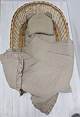 Набір у коляску три предмети (подушка, простирадло, плед-одіяло) муслин