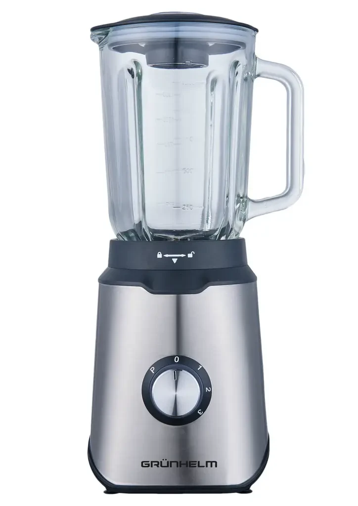 Стаціонарний блендер EBS-1200TG Grunhelm 1200 Вт ножі із нержавіючої сталі 3 швидкості з мірним стаканом, фото 1