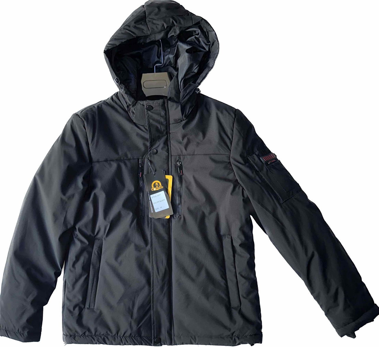 Чоловіча демісезонна куртка чорна НОРМА (р-ри: 48-56) 2371-1 вир-во Китай