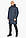 Чоловіча зимова темно-синя куртка з бічними блискавками модель 51450 50 (L), фото 3