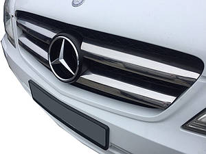 Mercedes Vito 639 Накладки на решітку (2010 ⁇ ) Omsa, нерж ARS Накладки на решітку Мерседес Бенц Віто W639
