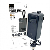 Павербанк черный внешний аккумулятор Power bank 40000mAh LENYES PX421D PD22 5W