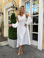 Жіноча сукня в рубчик у комплекті з кардиганом з 42 по 48 розмір, фото 5