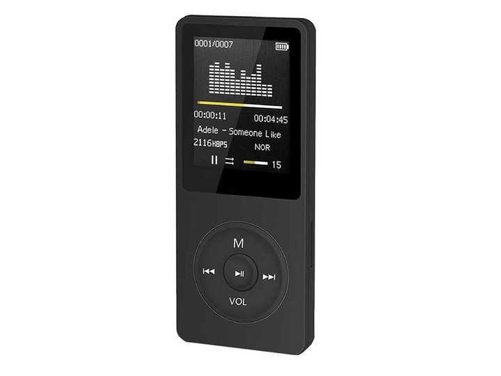 MP3 MP4 плеєр Walkman З РК екраном 32 Gb Чорний, у комплекті є навушники та кабель micro usb